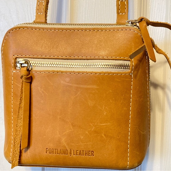 Portland Leather Petite Luna Crossbody Bag- Sunflower - Picture 2 of 8